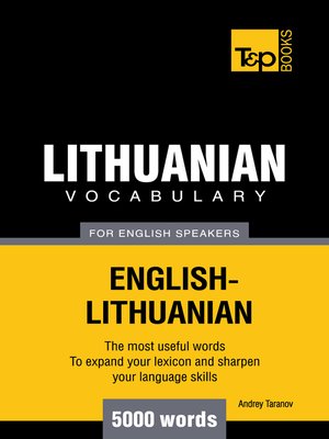 cover image of Lithuanian vocabulary for English speakers